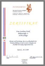 Hundeschule Schlage | Zertifikate